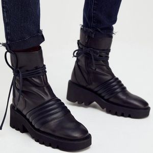 Free people black combat boot